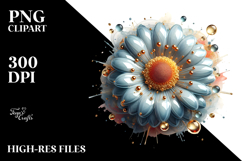 Abstract Glossy Gerbera PNG Product Image 2