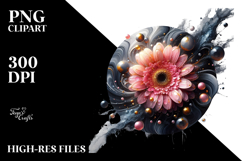 Abstract Glossy Gerbera PNG Product Image 2