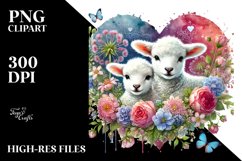Adorned Baby Lamb with Heart PNG Product Image 2