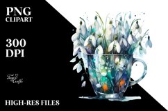 Abstract with Large Snowdrop | Clipart Product Image 1