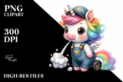 Cute Baby Unicorn Mechanic Clipart Product Image 1