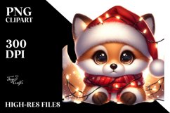 Cute Baby Fox with Christmas Attire Product Image 2