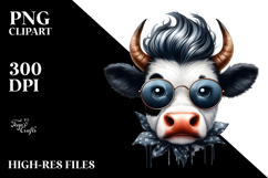 Expressive Looking Cow PNG Product Image 2
