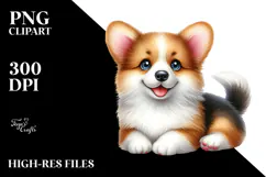 Cute Baby Pembroke Welsh Corgi PNG Product Image 2