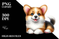 Cute Baby Pembroke Welsh Corgi PNG Product Image 2