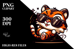 silly Tiger with Oversized Sunglasses.png Product Image 2