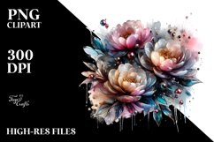 Glossy -like Peonies | Sublimation | Clipart Product Image 3