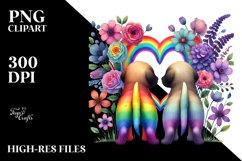 Rainbow Flower Mastiff PNG Product Image 2
