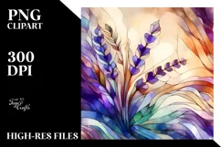 Abstract Wooden Lavender, High-Res PNG Product Image 3