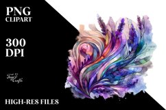 Abstract Wooden Lavender, High-Res PNG Product Image 1