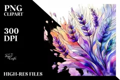 Abstract Wooden Lavender, High-Res PNG Product Image 1