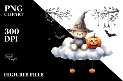A Sitting Cloud with Pumpkins PNG Product Image 2