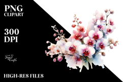 Washed Orchid Vibrant | Sublimation | Clipart Product Image 2