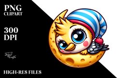 Colorful Napping Woodpecker Clipart Product Image 1