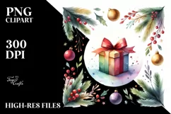 Colorful Pastel Christmas Gift PNG Product Image 1