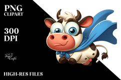 Silly Cartoon Bear with Cape PNG Product Image 2