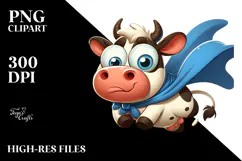 Silly Cartoon Bear with Cape PNG Product Image 2