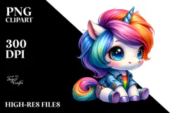 Cute Baby Unicorn PNG Product Image 2