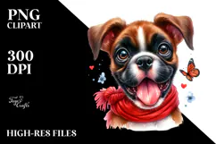 Watercolor Baby Boxer PNG Product Image 2