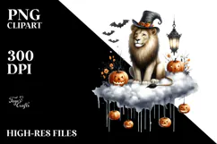 Watercolor Lion in Halloween Costume Product Image 2