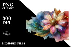 Vibrant Stained Anemone PNG Product Image 3