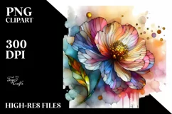 Vibrant Pastel Wooden Anemone PNG Product Image 3