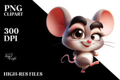 Goofy Cartoon Mouse PNG Product Image 2