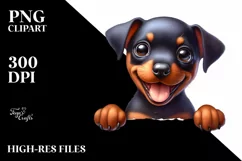 Funny Baby Doberman Pinscher | Sublimation | Clipart Product Image 3