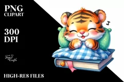 Colorful Baby Tiger | Watercolor Clipart Product Image 3