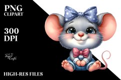 Contempt Baby Mouse Sitting Clipart Product Image 3