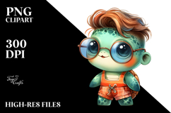 Energetic Baby Turtle, PNG Product Image 2