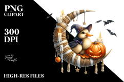Duck with Moon on Halloween Night, High-Res PNG Product Image 2