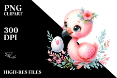 Funny Baby Flamingo Clipart Product Image 2