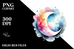 Colorful Moon PNG Product Image 2