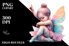 Colorful Fairy in Modern Dancer's Outfit PNG Product Image 2