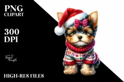Winter Baby Yorkshire Terrier, High-Res PNG Product Image 1
