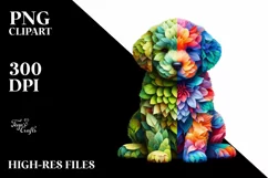 Vibrant Watercolor Puppy PNG Product Image 1
