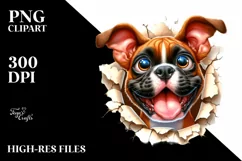 Funny Boxer with Big Popping Eyes | Sublimation | Clipart Product Image 2