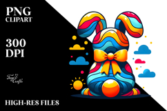 Creative Bunny View from Back PNG Product Image 2