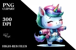 Funny Baby Unicorn Dancing, Quality PNG Product Image 3
