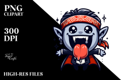 Joyful Vampire with Sunglasses PNG Product Image 2