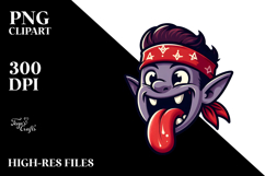 Joyful Vampire with Sunglasses PNG Product Image 2