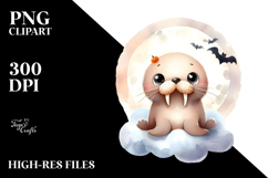 Cute Halloween Walrus PNG Product Image 2