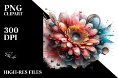 Artistic Gerbera Watercolor Clipart Product Image 1