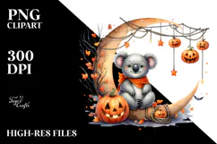 Koala with Jacko Landerns Watercolor PNG Product Image 2