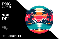 sunset Tshirt Design PNG Product Image 2