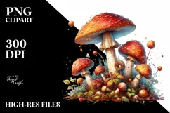 Wooden Mushroom PNG Product Image 3