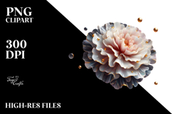 Glossy Carnation with Golden Insertions PNG Product Image 2