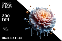 Glossy Carnation with Golden Insertions PNG Product Image 2