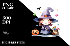 Funny Simple Witch Image PNG Product Image 2